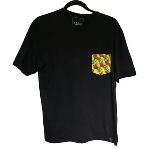 DJAB Black Taco Graphic Pocket Tee Size Medium